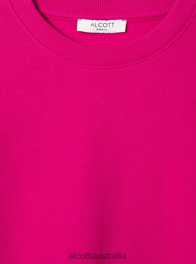 Cotton Crew-Neck Sweatshirt Women 2TH442139 BK1 BLACK Alcott Clothing