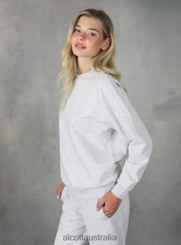 Cotton Crew-Neck Sweatshirt Women 2TH442365 BK1 BLACK Alcott Clothing