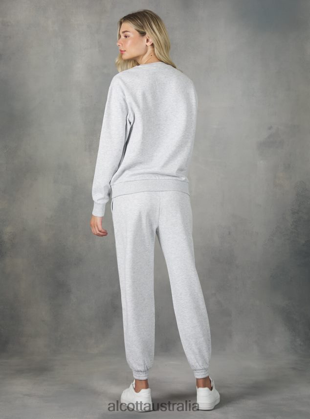 Cotton Crew-Neck Sweatshirt Women 2TH442365 BK1 BLACK Alcott Clothing