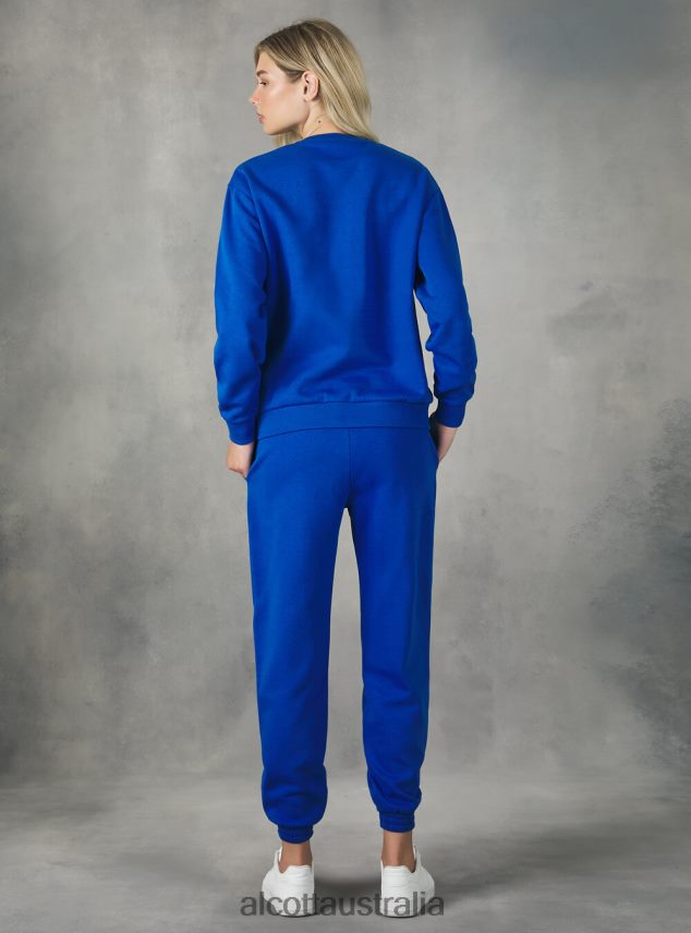 Cotton Crew-Neck Sweatshirt Women 2TH442433 BK1 BLACK Alcott Clothing