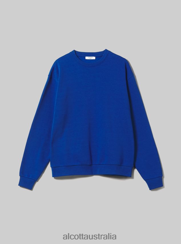 Cotton Crew-Neck Sweatshirt Women 2TH442433 BK1 BLACK Alcott Clothing