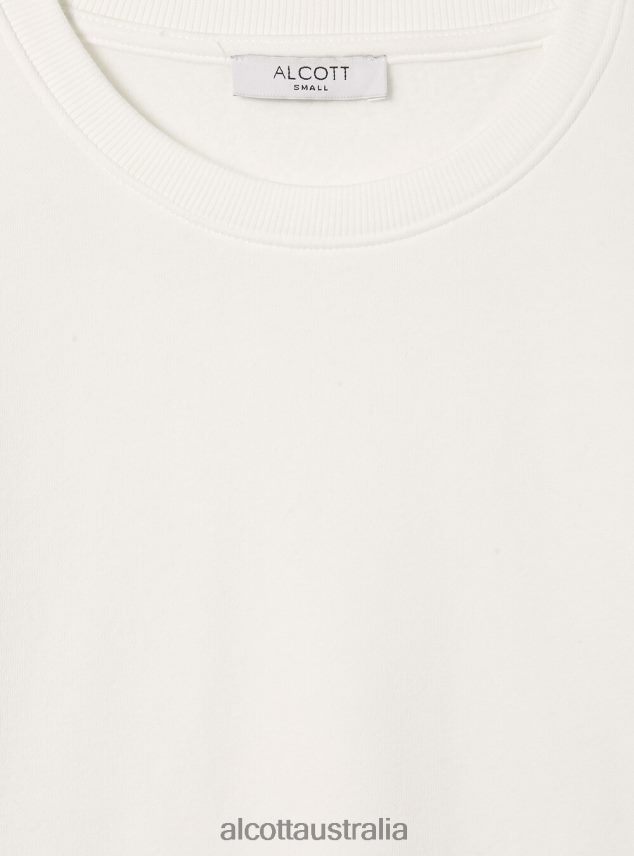 Cotton Crew-Neck Sweatshirt Women 2TH442447 BK1 BLACK Alcott Clothing