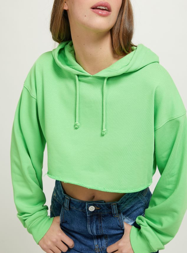 Cropped Hooded Sweatshirt Women 2TH442281 BK1 BLACK Alcott Clothing