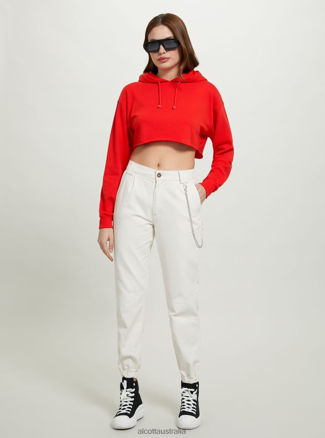 Cropped Hooded Sweatshirt Women 2TH44247 BK1 BLACK Alcott Clothing