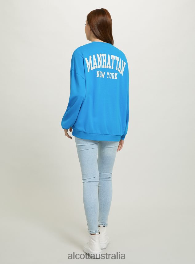 Oversize Sweatshirt With Print Women 2TH442379 FX2 FUXIA MEDIUM Alcott Clothing