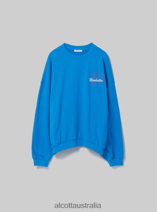 Oversize Sweatshirt With Print Women 2TH442379 FX2 FUXIA MEDIUM Alcott Clothing