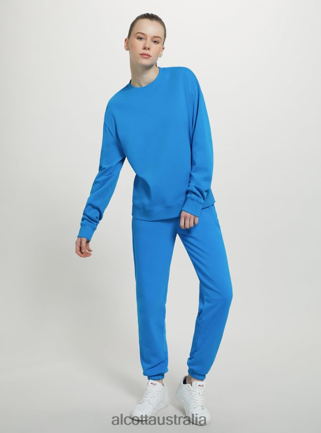 Plain Cotton Crew-Neck Sweatshirt Women 2TH44276 WH2 WHITE Alcott Clothing