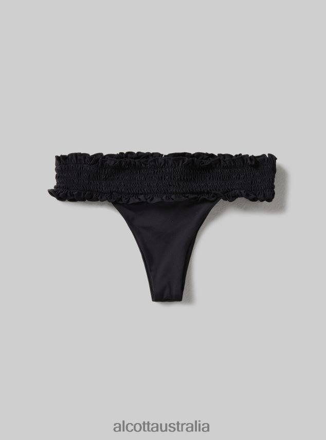 Textured Bandeau Bikini Briefs Women 2TH442382 BK1 BLACK Alcott Clothing