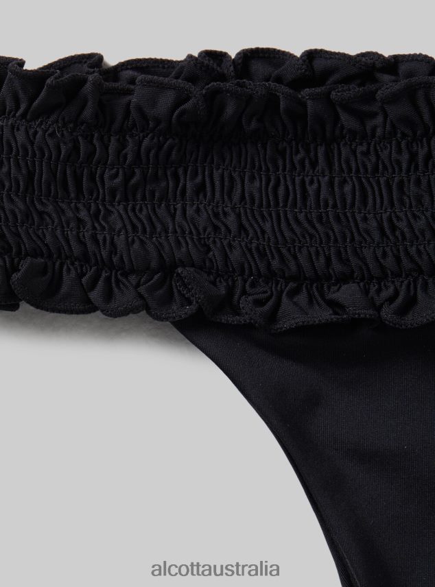 Textured Bandeau Bikini Briefs Women 2TH442382 BK1 BLACK Alcott Clothing