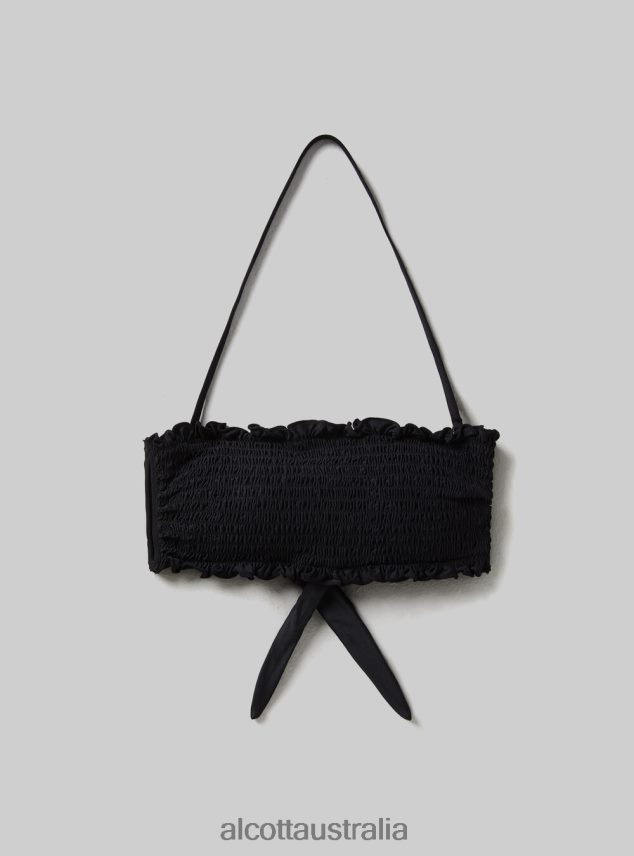 Textured Bandeau Bikini Top Women 2TH442262 BK1 BLACK Alcott Clothing