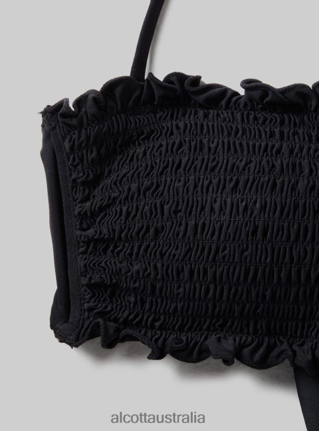 Textured Bandeau Bikini Top Women 2TH442262 BK1 BLACK Alcott Clothing