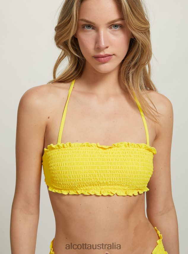 Textured Bandeau Bikini Top Women 2TH442264 BK1 BLACK Alcott Clothing