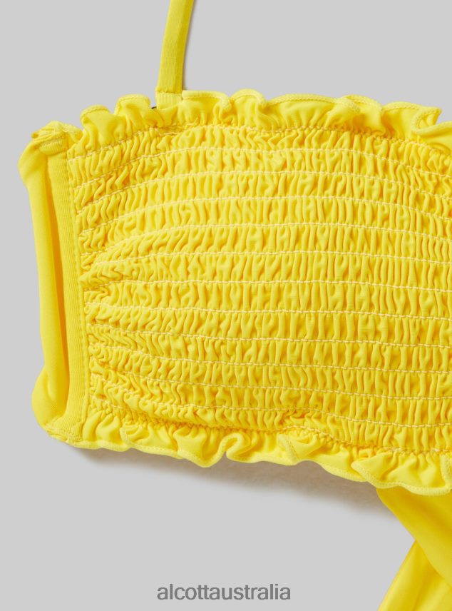 Textured Bandeau Bikini Top Women 2TH442264 BK1 BLACK Alcott Clothing