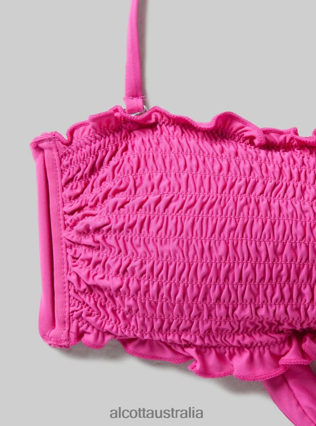 Textured Bandeau Bikini Top Women 2TH442389 BK1 BLACK Alcott Clothing