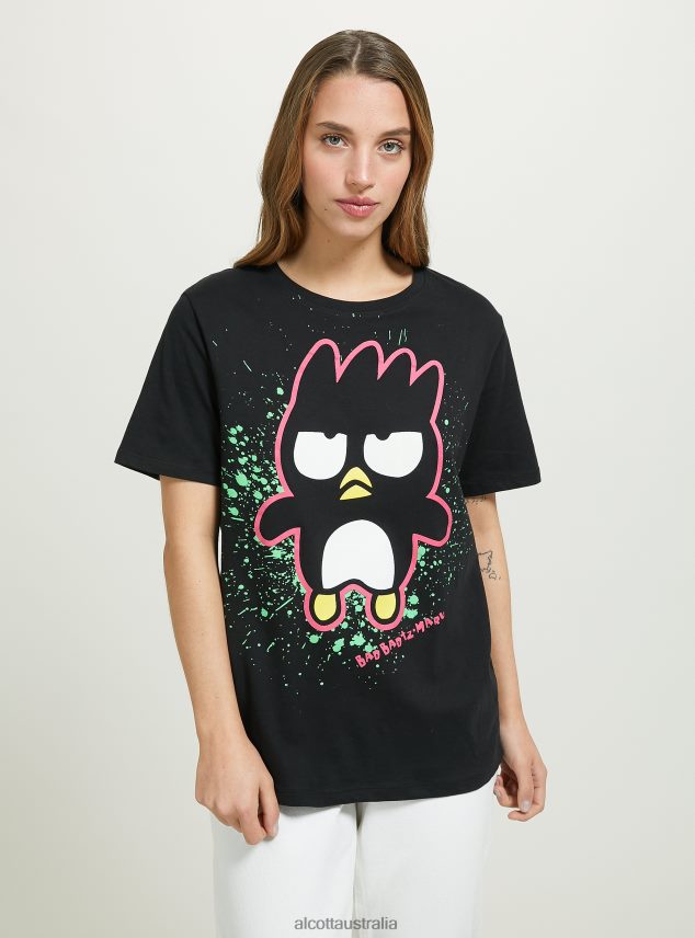 Badtz-Maru T-Shirt Women 2TH442497 BK1 BLACK Alcott Clothing