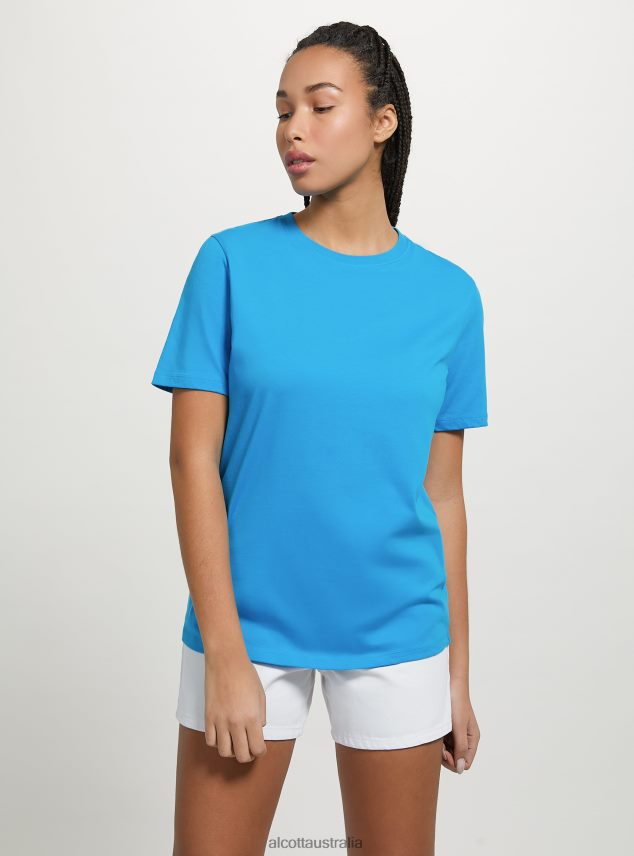 Cotton Crew-Neck T-Shirt Women 2TH442193 WH3 WHITE Alcott Clothing