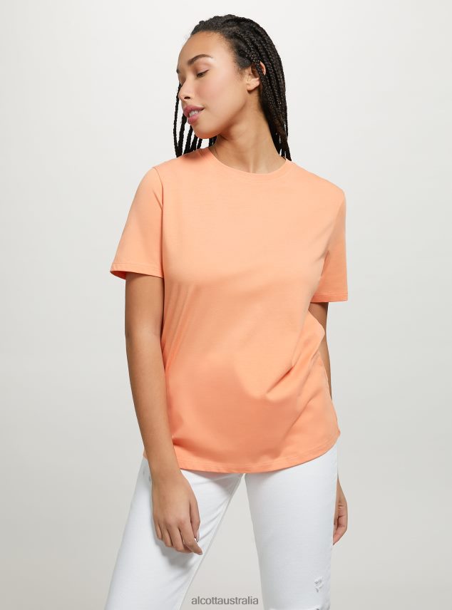 Cotton Crew-Neck T-Shirt Women 2TH442339 WH3 WHITE Alcott Clothing