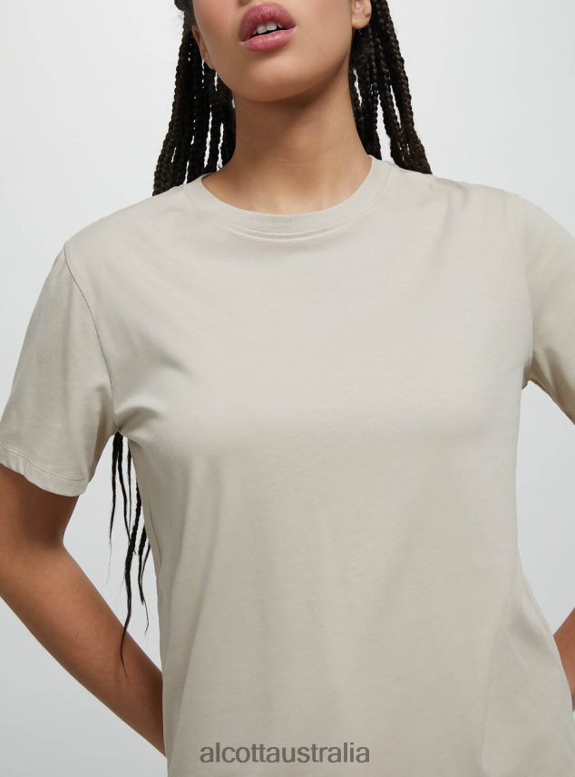 Cotton Crew-Neck T-Shirt Women 2TH442516 WH3 WHITE Alcott Clothing