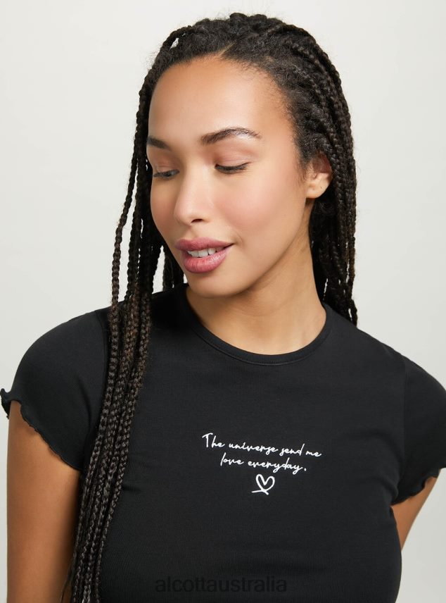 Cotton T-Shirt With Embroidery Women 2TH44281 WHITE Alcott Clothing