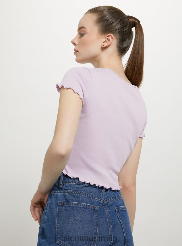 Cotton T-Shirt With Embroidery Women 2TH44295 WHITE Alcott Clothing