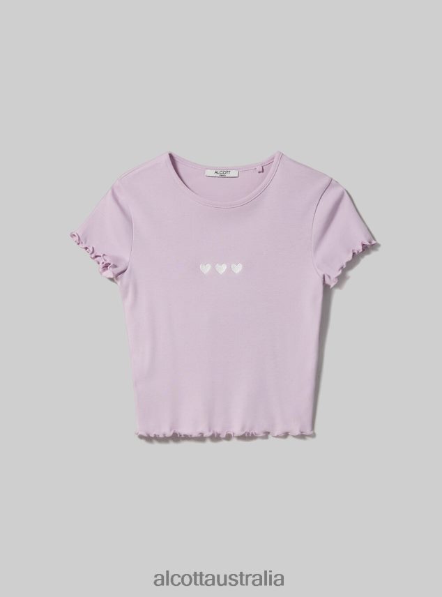 Cotton T-Shirt With Embroidery Women 2TH44295 WHITE Alcott Clothing