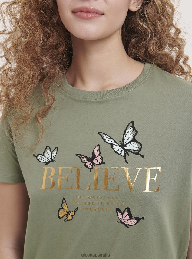 Cotton T-Shirt With Print Women 2TH442299 BLACK Alcott Clothing