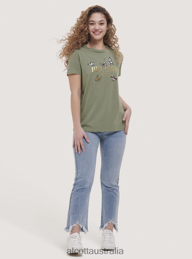 Cotton T-Shirt With Print Women 2TH442299 BLACK Alcott Clothing