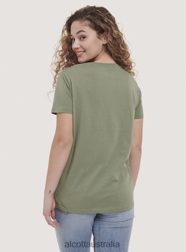 Cotton T-Shirt With Print Women 2TH442299 BLACK Alcott Clothing