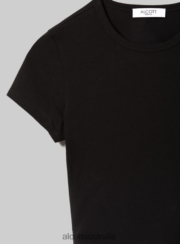 Cropped Lace Up T-Shirt Women 2TH442522 OR3 ORANGE LIGHT Alcott Clothing