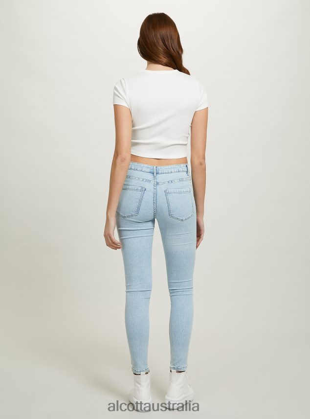 Cropped T-Shirt With College Print Women 2TH442342 WH2 WHITE Alcott Clothing