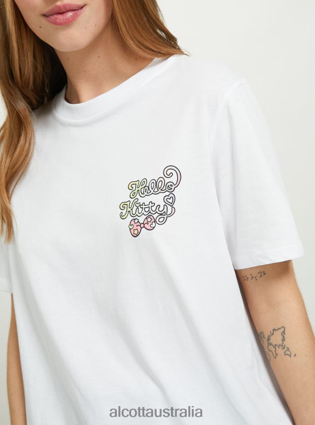 Hello Kitty T-Shirt Women 2TH442145 WH3 WHITE Alcott Clothing