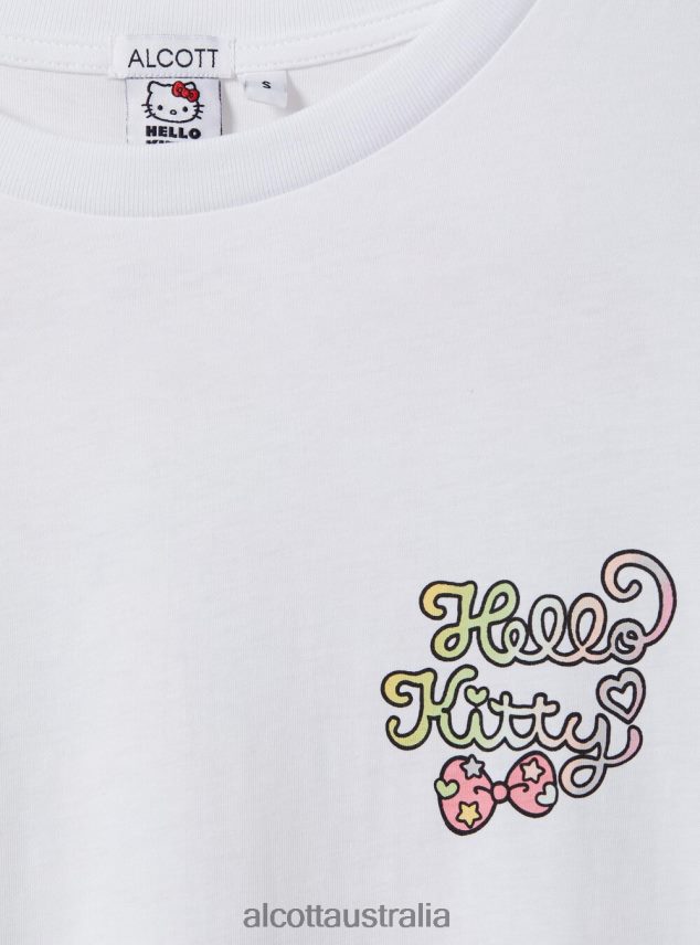 Hello Kitty T-Shirt Women 2TH442145 WH3 WHITE Alcott Clothing