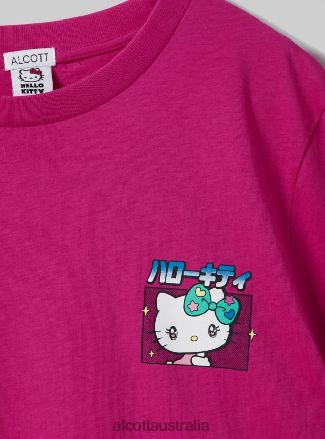 Hello Kitty T-Shirt Women 2TH442163 FX2 FUXIA MEDIUM Alcott Clothing