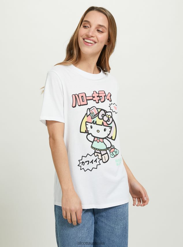 Hello Kitty T-Shirt Women 2TH442176 WH3 WHITE Alcott Clothing