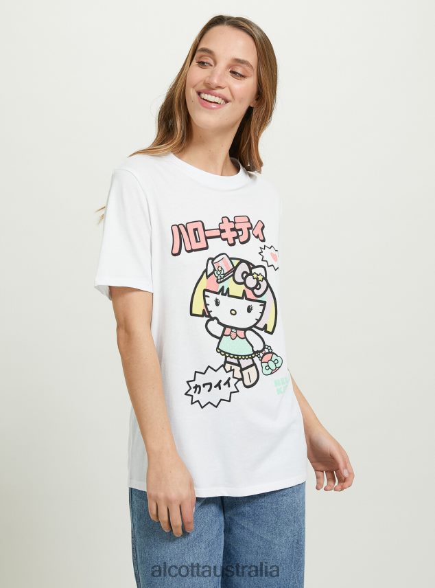 Hello Kitty T-Shirt Women 2TH442176 WH3 WHITE Alcott Clothing