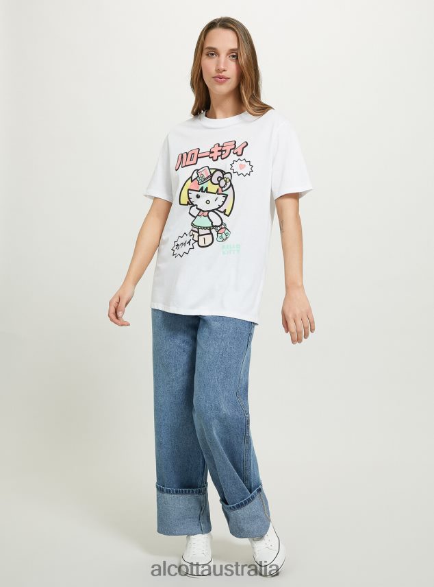 Hello Kitty T-Shirt Women 2TH442176 WH3 WHITE Alcott Clothing