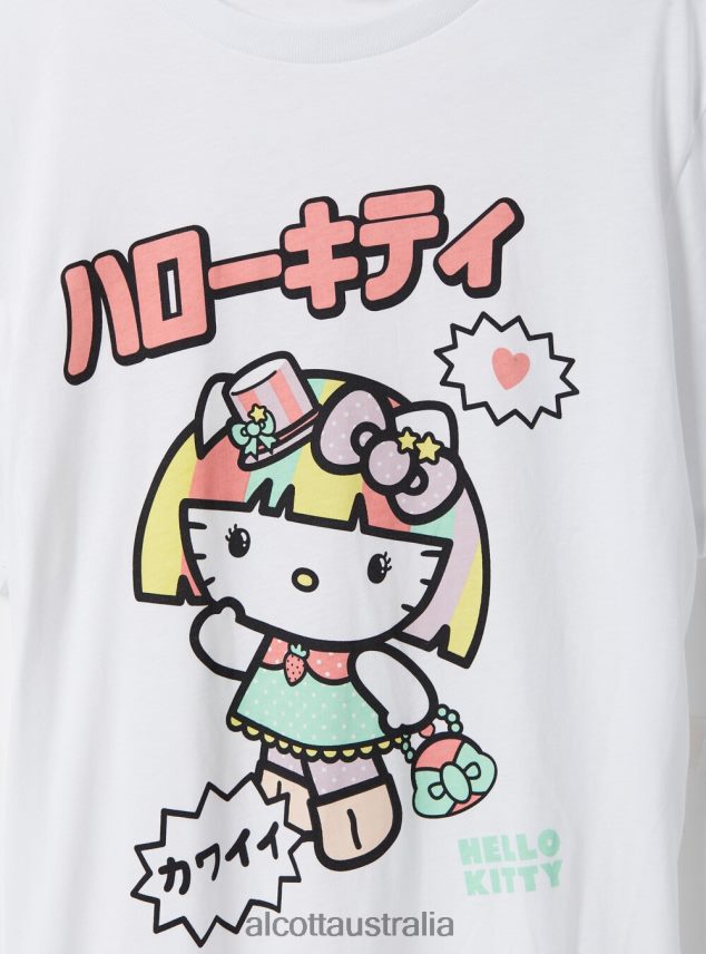 Hello Kitty T-Shirt Women 2TH442176 WH3 WHITE Alcott Clothing