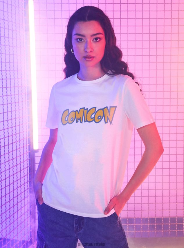 T-Shirt Official Comicon Women 2TH442507 WH1 OFF WHITE Alcott Clothing