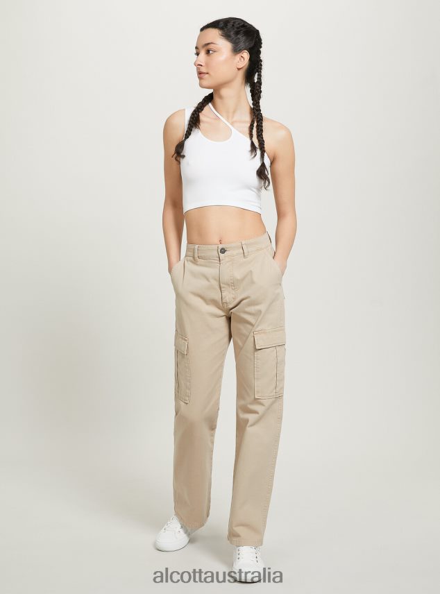 Asymmetrical Cropped Top Women 2TH442249 BK1 BLACK Alcott Clothing