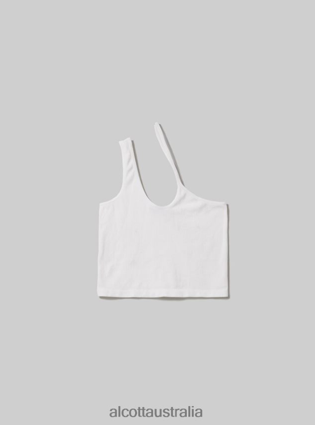 Asymmetrical Cropped Top Women 2TH442249 BK1 BLACK Alcott Clothing