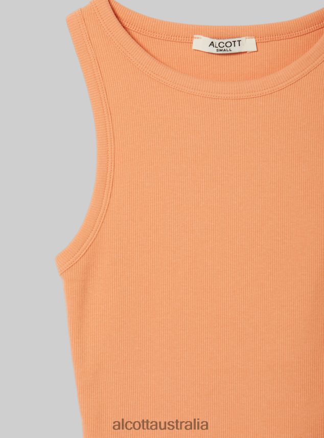 Cropped Cotton Tank Top Women 2TH442111 BK1 BLACK Alcott Clothing