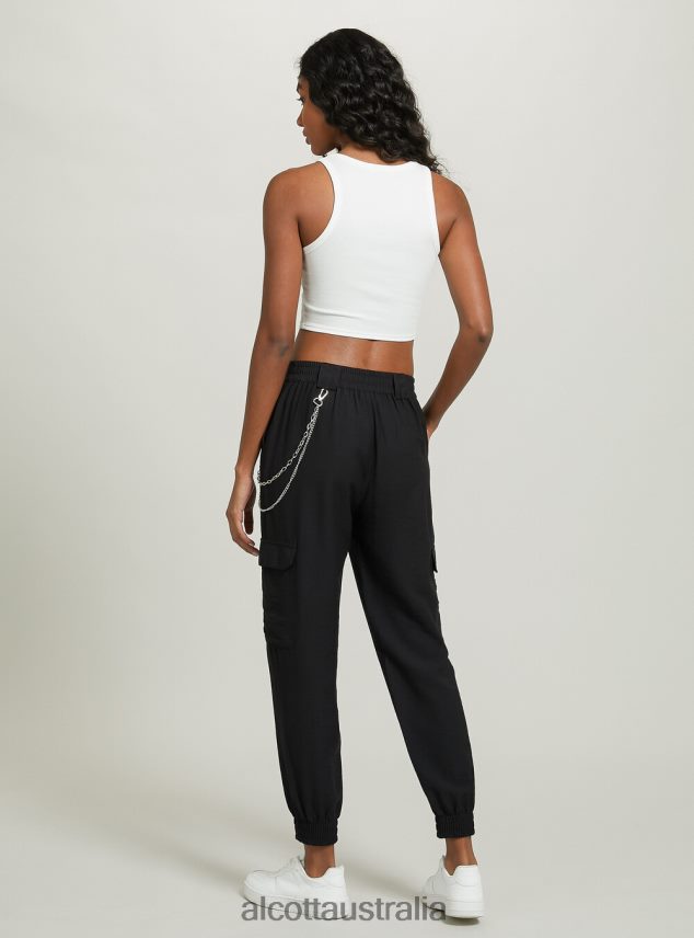 Cropped Cotton Tank Top Women 2TH442295 BK1 BLACK Alcott Clothing