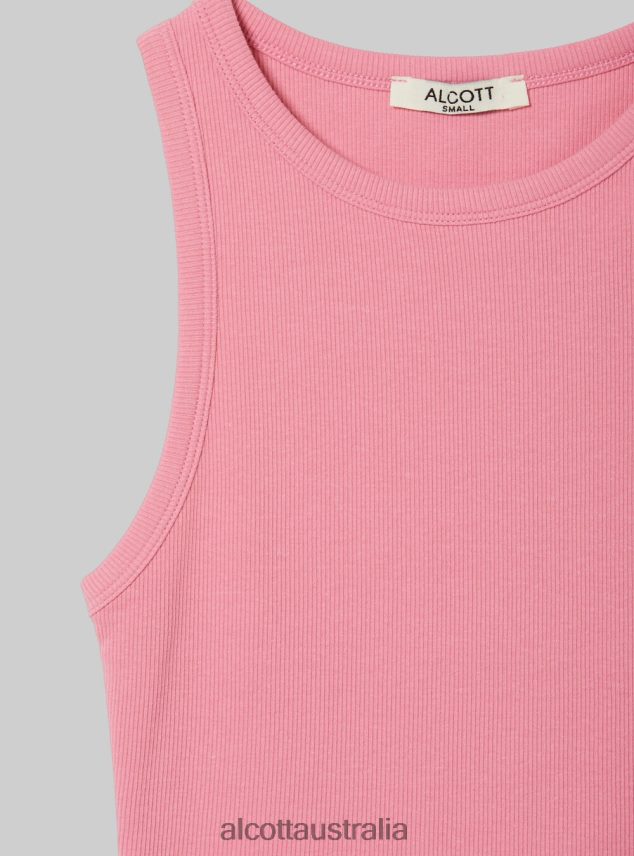 Cropped Cotton Tank Top Women 2TH442504 BK1 BLACK Alcott Clothing