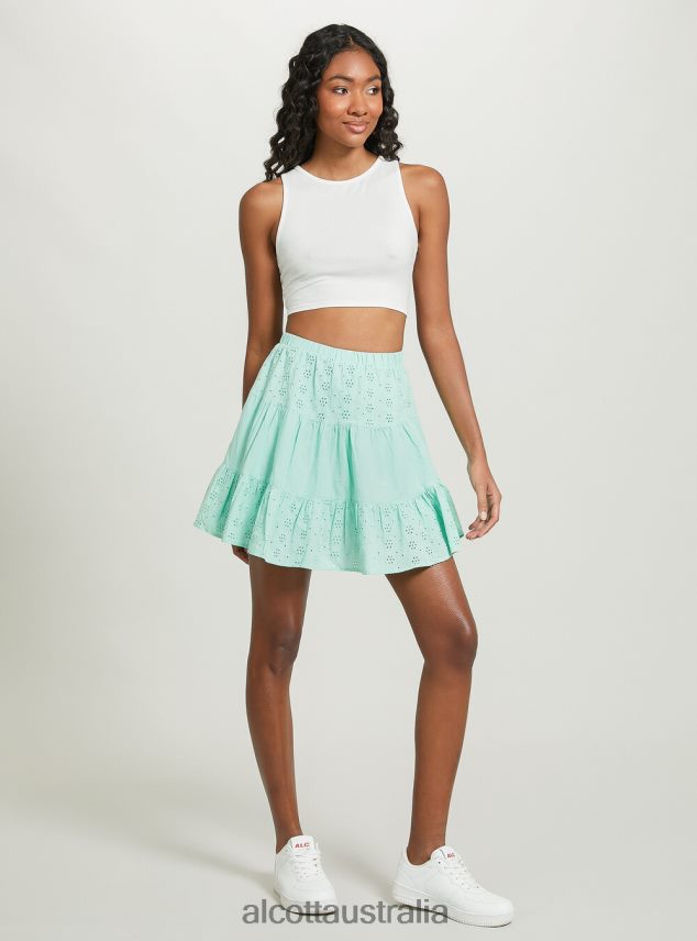 Lace Up Crop Top Women 2TH4422 WH2 WHITE Alcott Clothing