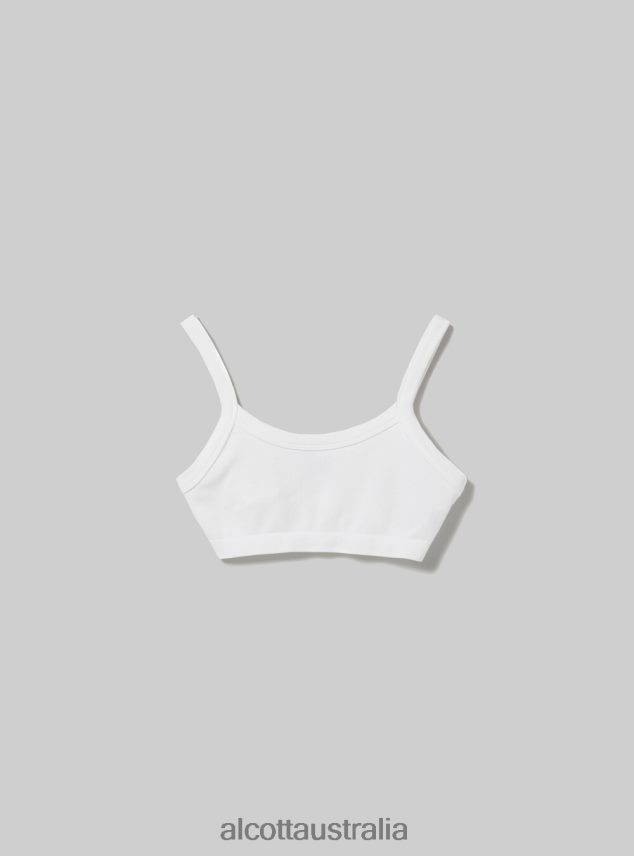 Ribbed Brassiere Top Women 2TH442246 BK1 BLACK Alcott Clothing