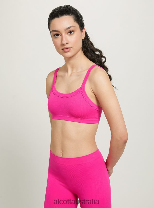 Ribbed Brassiere Top Women 2TH442271 BK1 BLACK Alcott Clothing