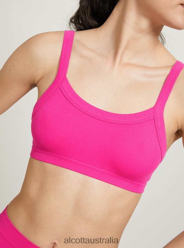 Ribbed Brassiere Top Women 2TH442271 BK1 BLACK Alcott Clothing