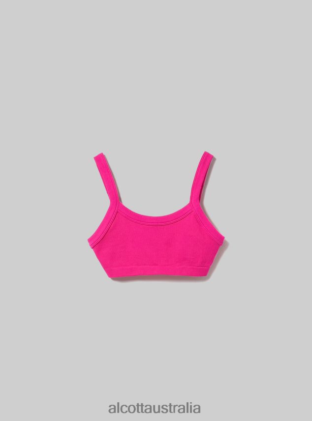 Ribbed Brassiere Top Women 2TH442271 BK1 BLACK Alcott Clothing