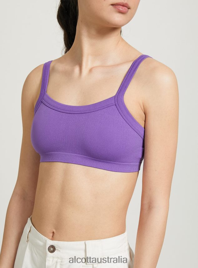 Ribbed Brassiere Top Women 2TH442272 BK1 BLACK Alcott Clothing