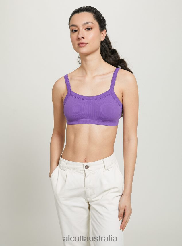 Ribbed Brassiere Top Women 2TH442272 BK1 BLACK Alcott Clothing